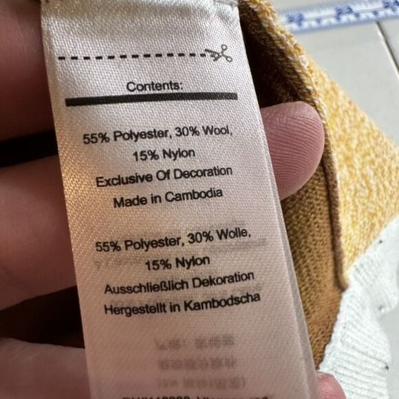 NWT Smartwool Women's Knit Wool Blend LS Tan Brown White Pullover Sweater Medium - Picture 6 of 9